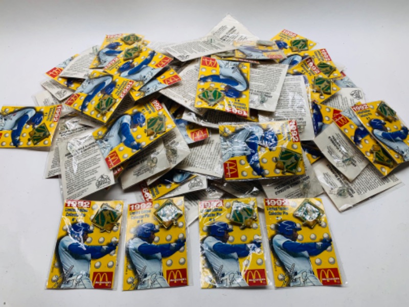 Photo 3 of 278613… 50 McDonald’s 1992 Ken Griffey Jr. pins in packages 