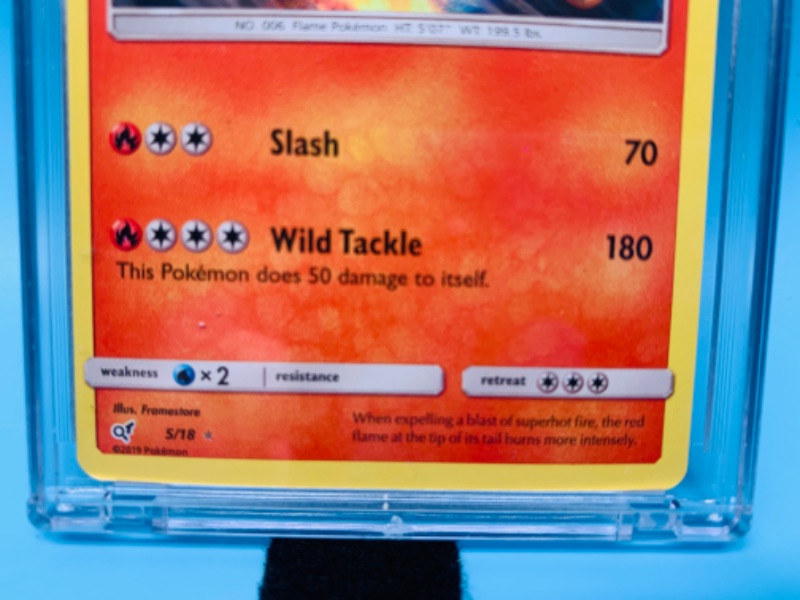 Photo 3 of 278620…Pokémon charizard 5/18 holo card in hard plastic case 