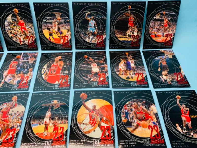 Photo 3 of 278625…upper deck the Jordan Experience complete jumbo 23 card set 