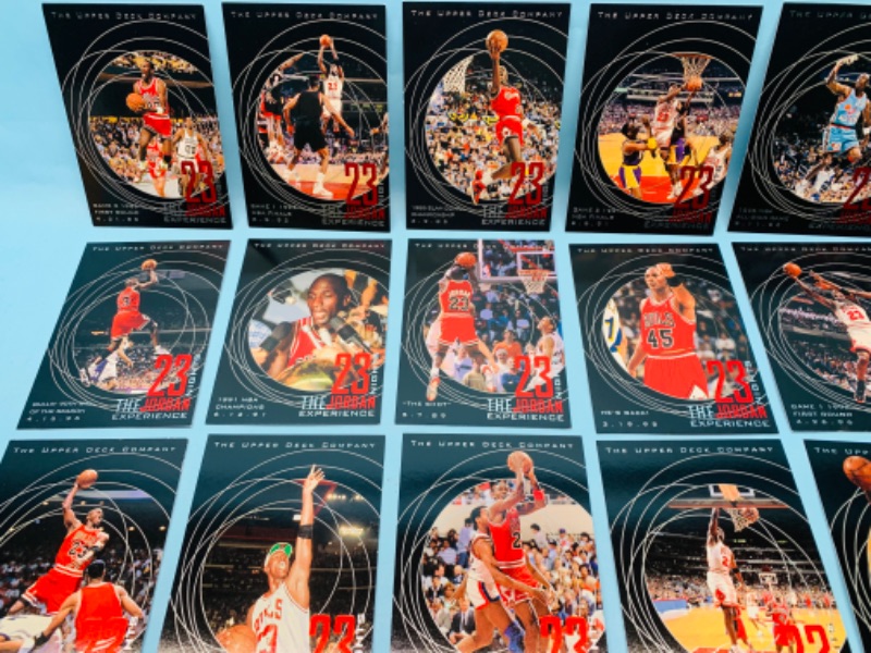 Photo 4 of 278625…upper deck the Jordan Experience complete jumbo 23 card set 