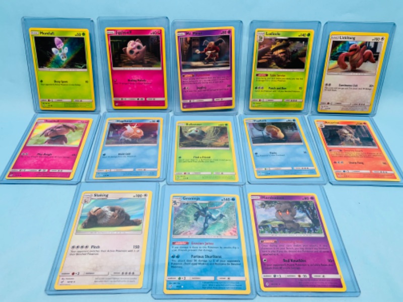 Photo 1 of 278631…13 Pokémon holo cards in hard plastic sleeves 
