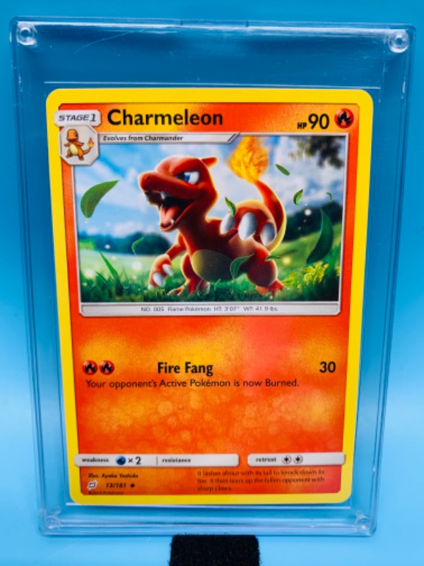 Photo 1 of 278636…Pokémon charmeleon 13/181 card in hard plastic case 