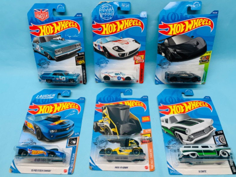 Photo 1 of 278646…6 hot wheels die cast cars in original packages 