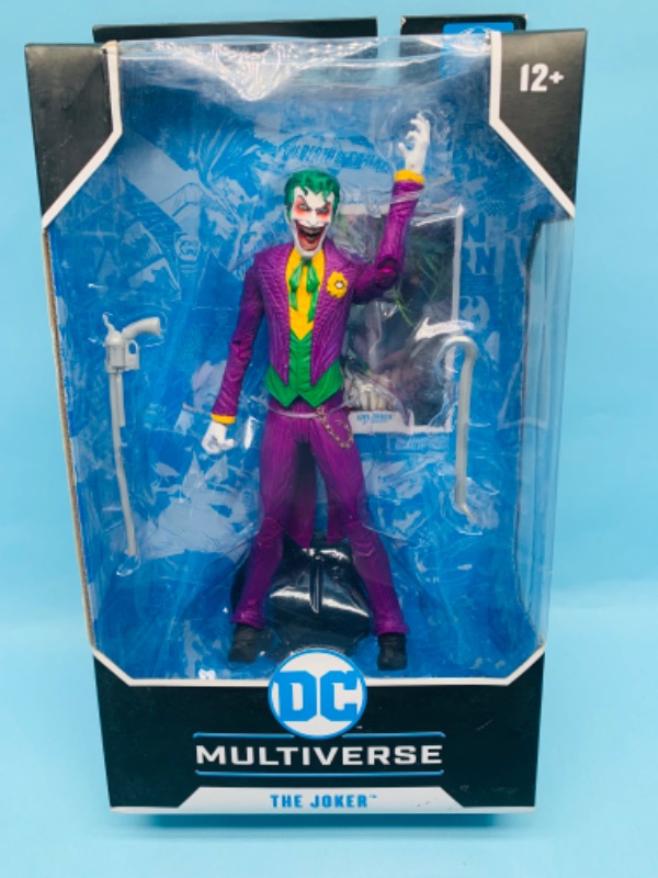 Photo 1 of 278650…DC multiverse the joker figure in original box 