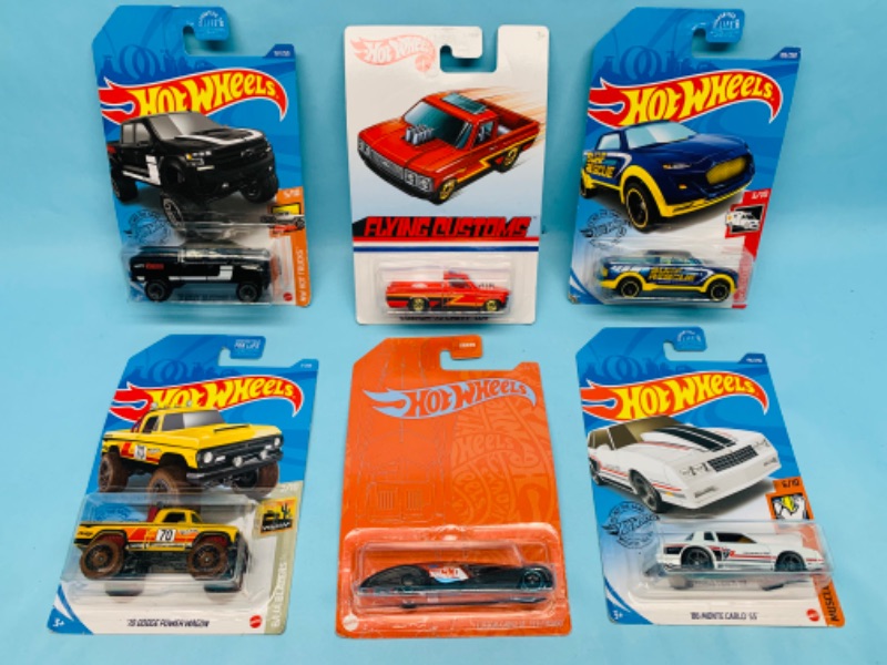 Photo 1 of 278657…6 hot wheels die cast specialty cars in original packages 