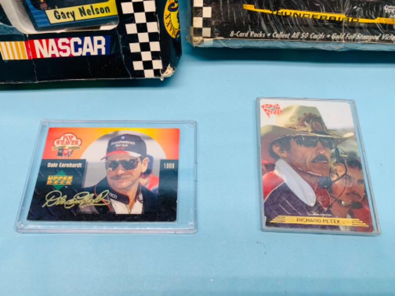 Photo 2 of 278658…sealed nascar victory cards, Dale Earnhardt and Richard Petty cards, and 240 card collection in box 