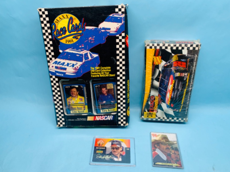 Photo 1 of 278658…sealed nascar victory cards, Dale Earnhardt and Richard Petty cards, and 240 card collection in box 