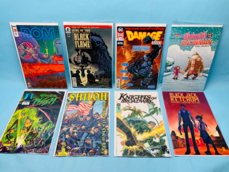 Photo 1 of 278664…8 comics all number one’s in plastic sleeves 