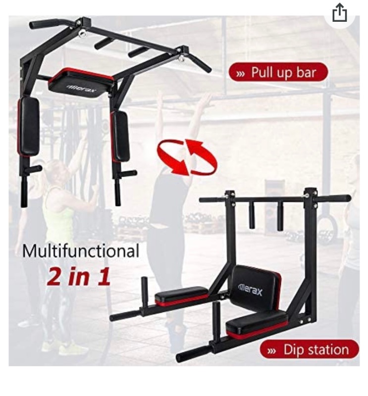 Photo 6 of 278669…multifunctional wall hanging fitness center. Dips, hip flexor, pull ups, heavy bag hanger, and more. New in box 