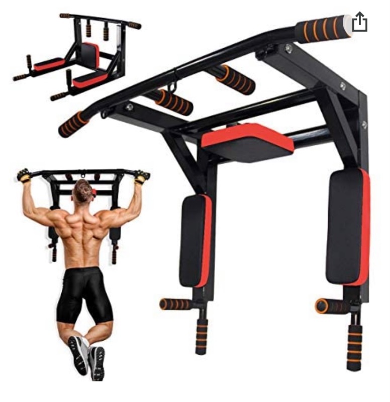 Photo 5 of 278670…multifunctional wall hanging fitness center. Dips, hip flexor, pull ups, heavy bag hanger, and more. New in box 