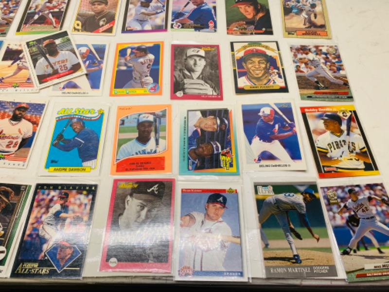 Photo 3 of 278693…74 baseball trading cards in plastic sleeves 