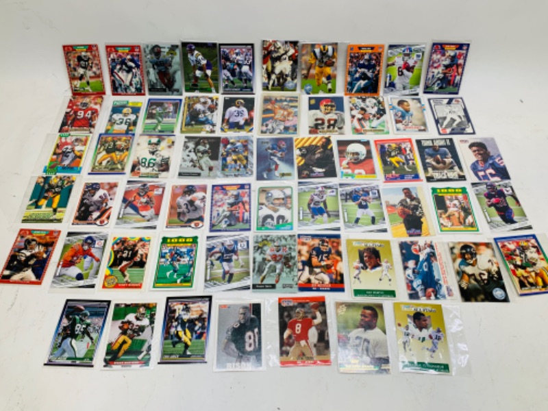 Photo 1 of 278694…60 nfl football trading cards in plastic sleeves 