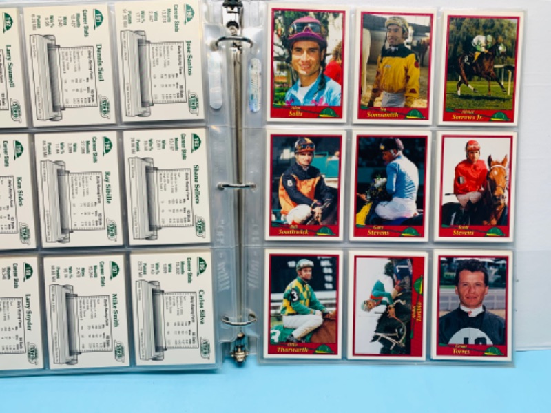 Photo 2 of 278703…230+ horse jockey cards in binder 