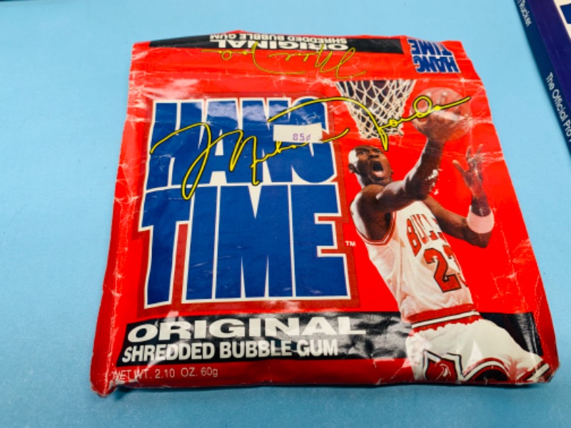 Photo 2 of 278704…sealed Michael Jordan shredded bubble gum, framed card, and 4 vintage sports paperbacks 