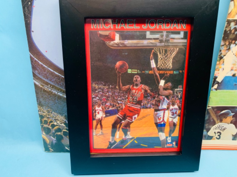 Photo 3 of 278704…sealed Michael Jordan shredded bubble gum, framed card, and 4 vintage sports paperbacks 