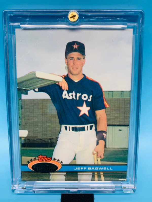 Photo 1 of 278716…topps stadium club Jeff Bagwell card 388 in hard plastic case 