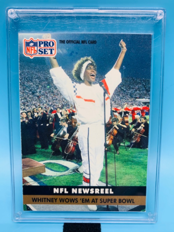 Photo 1 of 278720…pro set Whitney Houston singing national anthem card in hard plastic case 