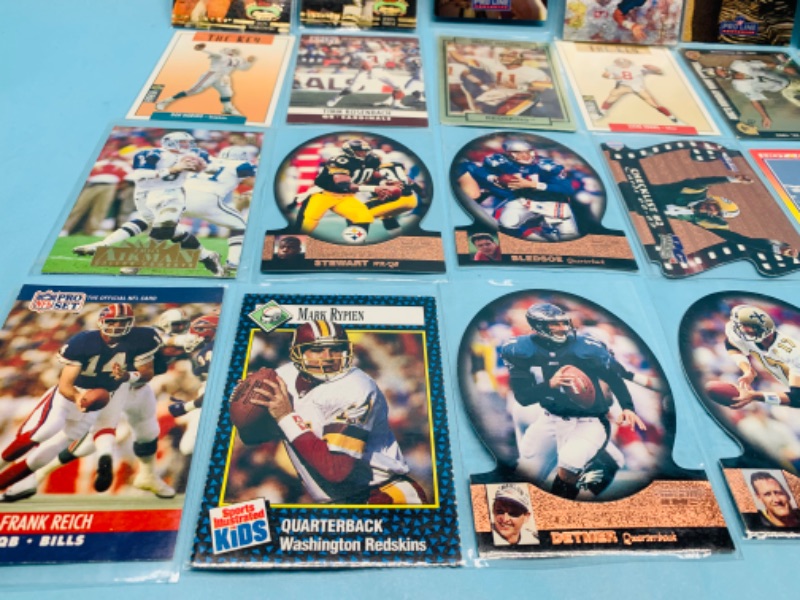 Photo 5 of 278723…28 nfl quarterback trading cards in plastic sleeves 