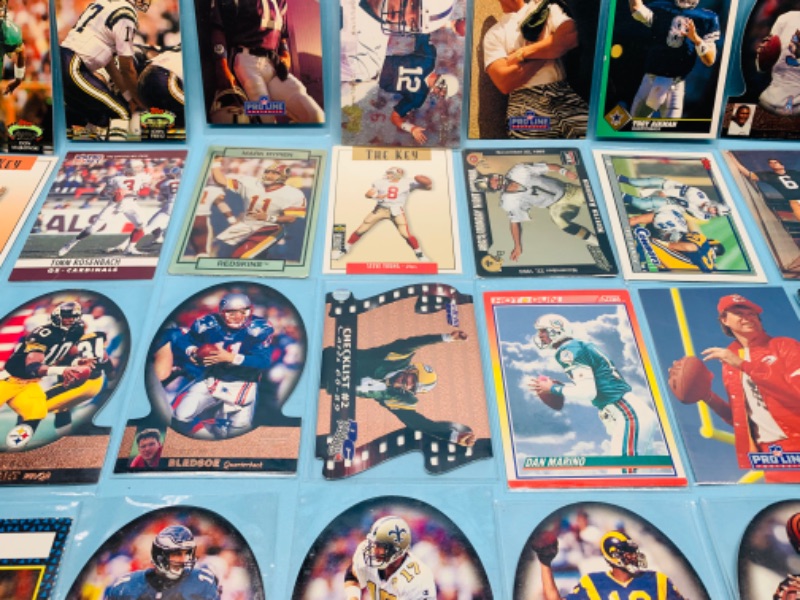 Photo 2 of 278723…28 nfl quarterback trading cards in plastic sleeves 