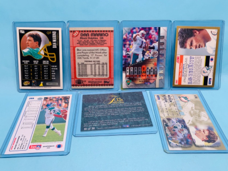 Photo 2 of 278725…7 Dan Marino trading cards in hard plastic sleeves 