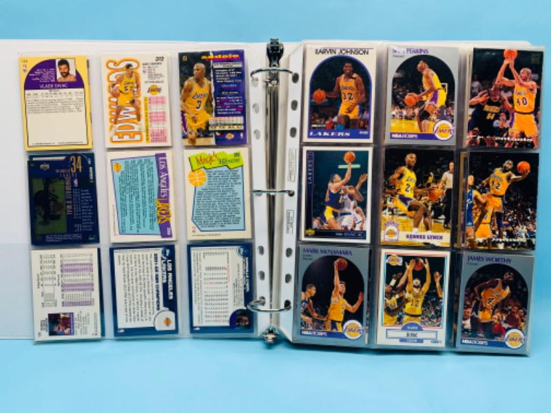 Photo 5 of 278727… 162 Los Angeles Lakers trading cards in binder - not all pages are photographed 