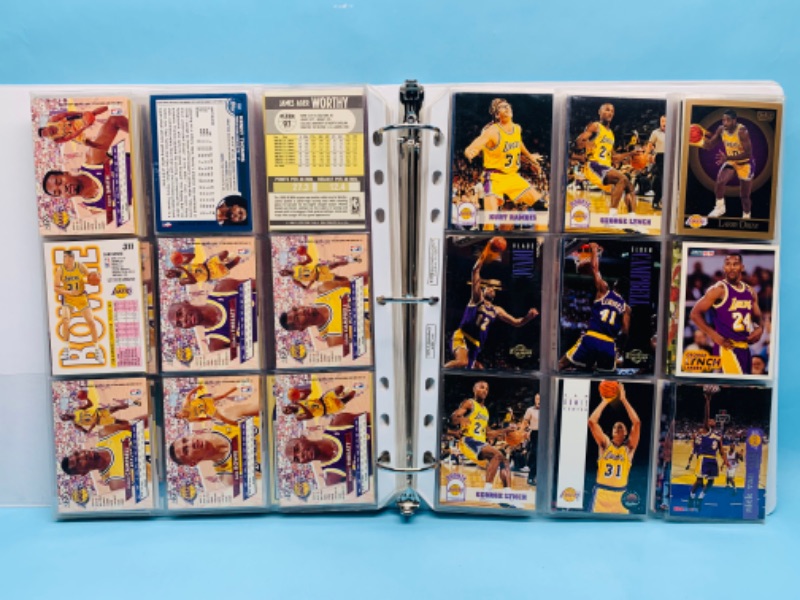 Photo 4 of 278727… 162 Los Angeles Lakers trading cards in binder - not all pages are photographed 