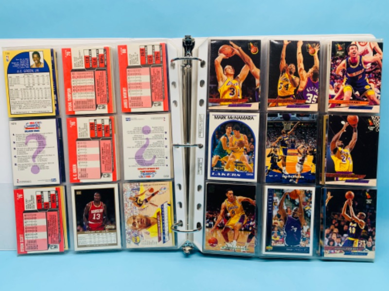 Photo 6 of 278727… 162 Los Angeles Lakers trading cards in binder - not all pages are photographed 