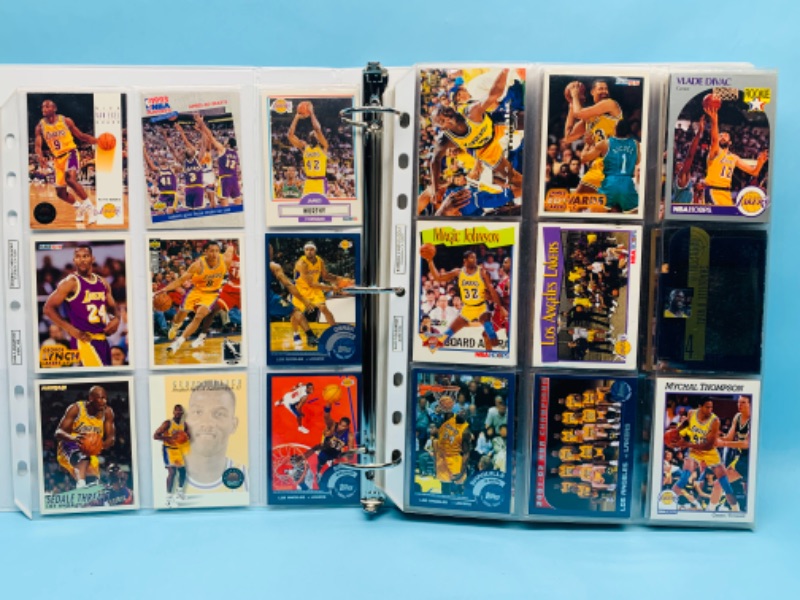 Photo 1 of 278727… 162 Los Angeles Lakers trading cards in binder - not all pages are photographed 
