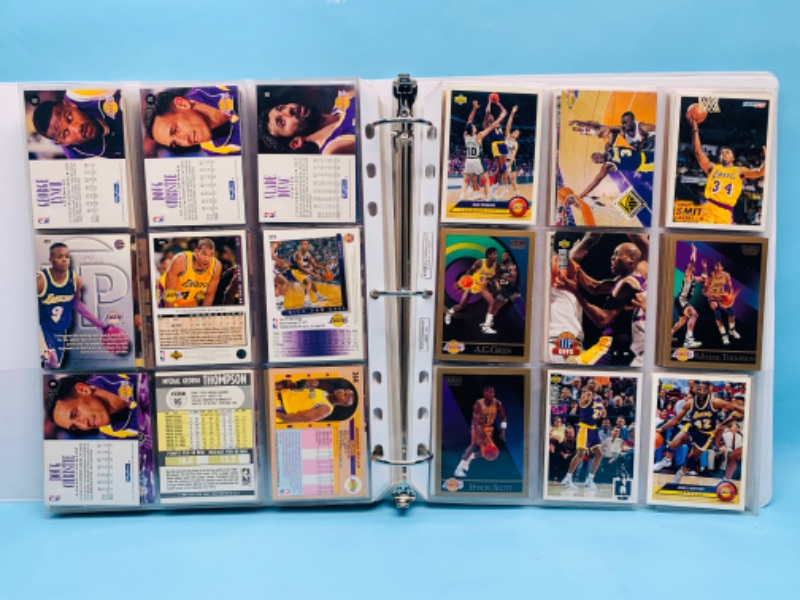 Photo 3 of 278727… 162 Los Angeles Lakers trading cards in binder - not all pages are photographed 