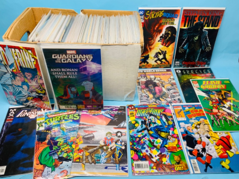 Photo 1 of 278731…145 misc comics in plastic sleeves in comic box 