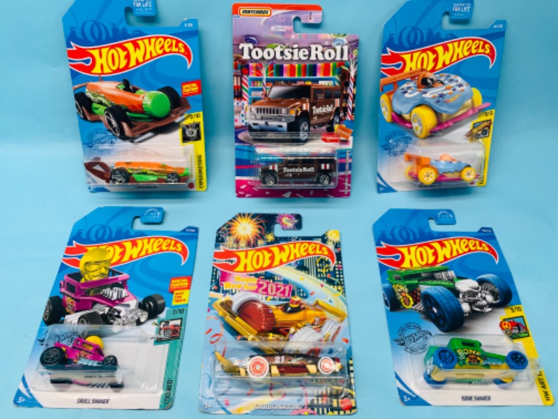 Photo 1 of  278745…6 hot wheels die cast specialty cars in original packages 