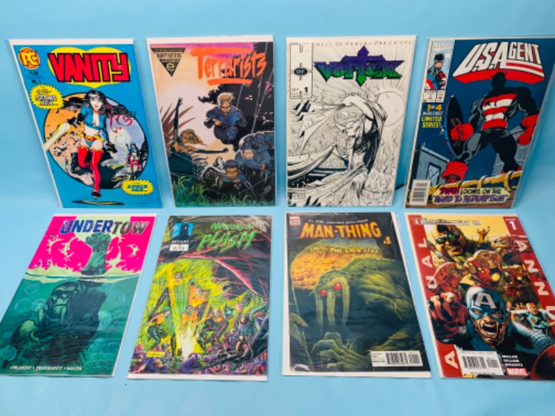Photo 1 of 278756…8 comics all number ones in plastic sleeves 