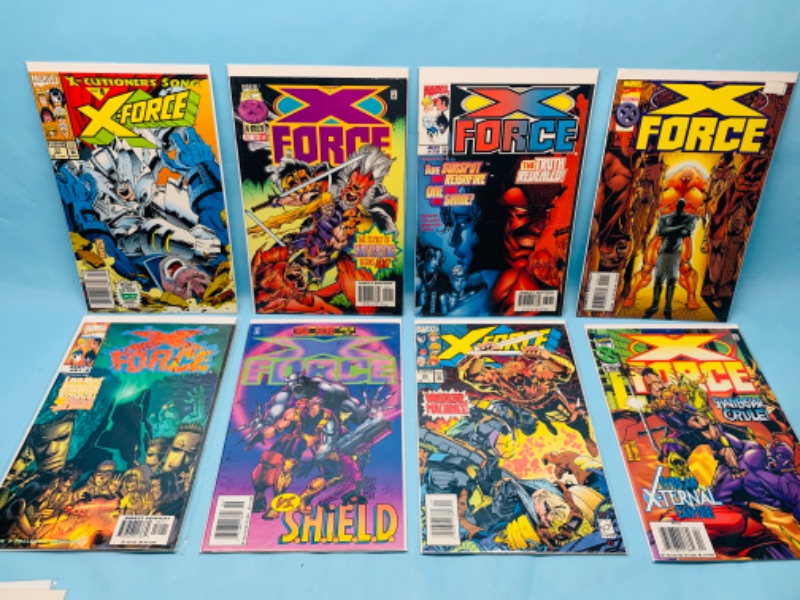 Photo 1 of 278768…8 x force comics in plastic sleeves 