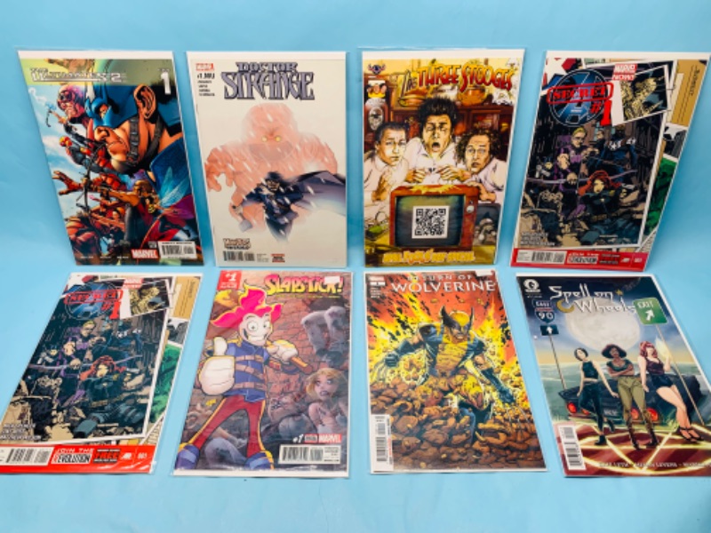 Photo 1 of 278772…8 comics all number ones in plastic sleeves 