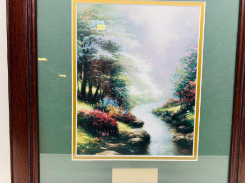 Photo 3 of 278799… Thomas kinkade petals of hope print limited edition in 18 x 16 frame 