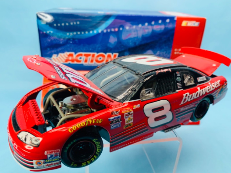 Photo 1 of 278817…action 8” Dale Earnhardt jr. Bud 1:24 scale die cast numbered car in original box 