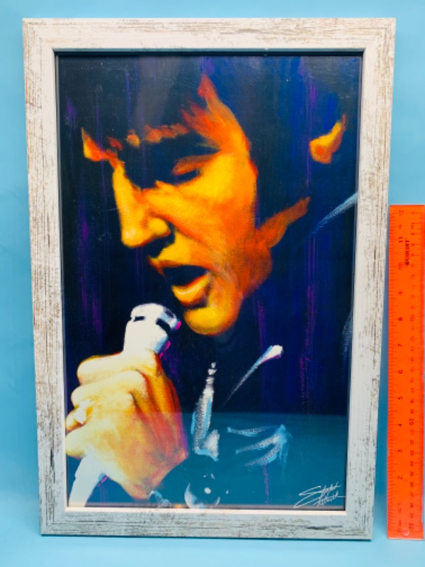 Photo 1 of 278820…framed Elvis Presley art print by Stephen Fishwick  18x12 
