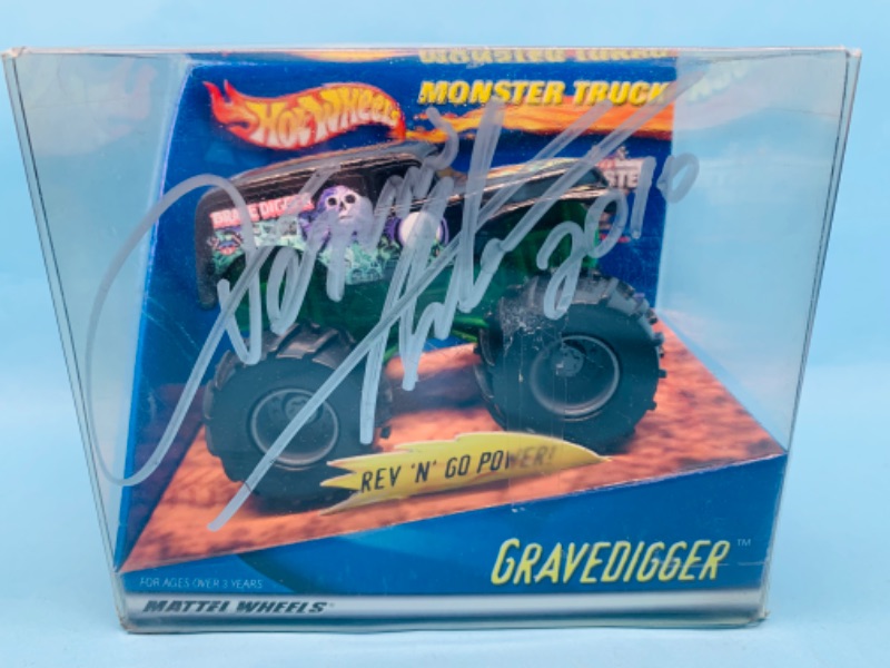 Photo 1 of 278830…autographed gravedigger hot wheels monster truck in original box 