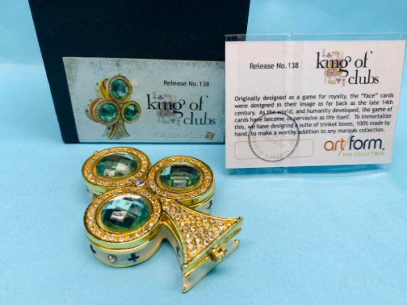 Photo 1 of 278834… artform jeweled and crystal enamel trinket box in box 