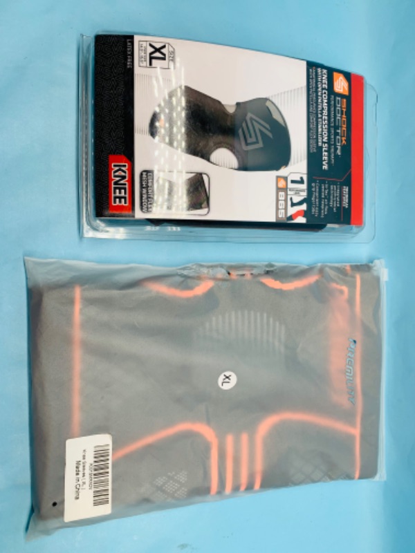 Photo 3 of 278851…two xl knee sleeves and xl knee compression sleeve in packages 