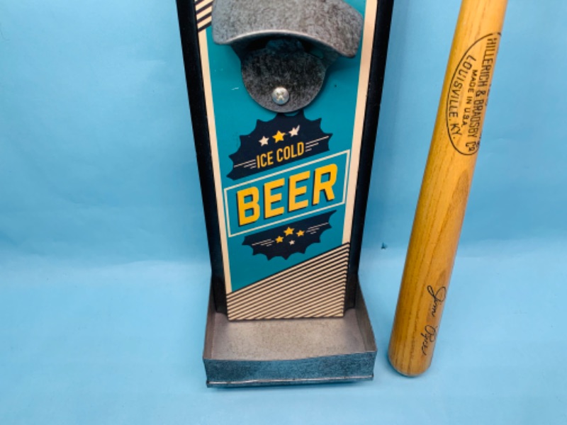 Photo 3 of 278852…beer bottle opener and mini Jim Rice baseball bat 