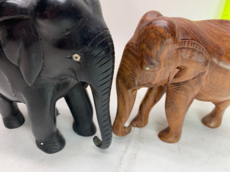 Photo 4 of 278861…3 vintage wood carved elephants