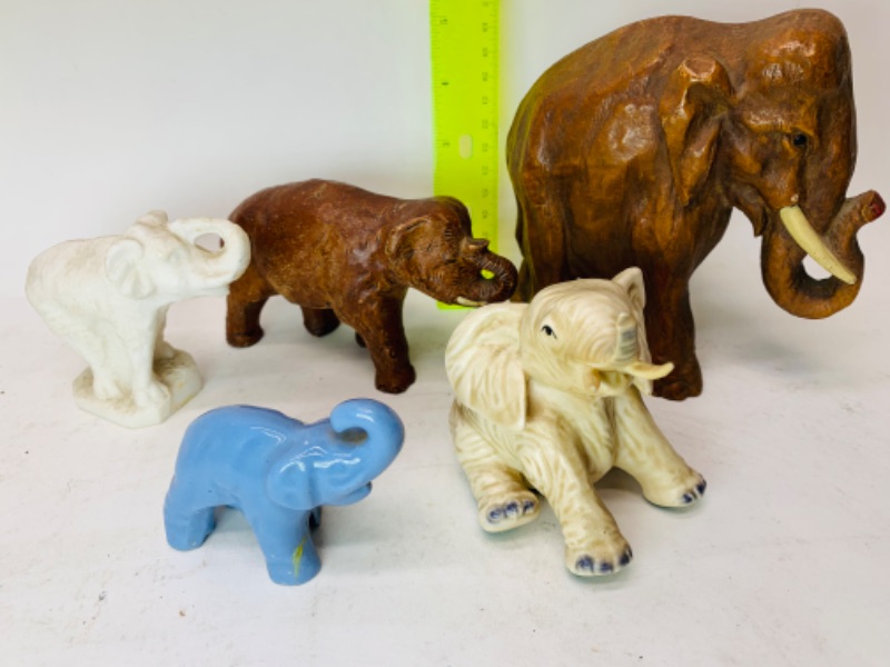 Photo 1 of 278863…5 vintage elephant figures 