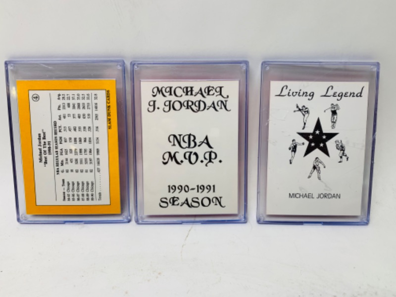Photo 2 of 278868…3 Michael Jordan trading cards in plastic cases 