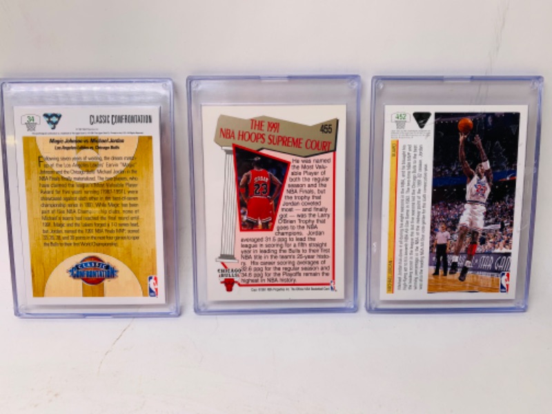 Photo 2 of 278870…3 Michael Jordan trading cards in plastic cases 