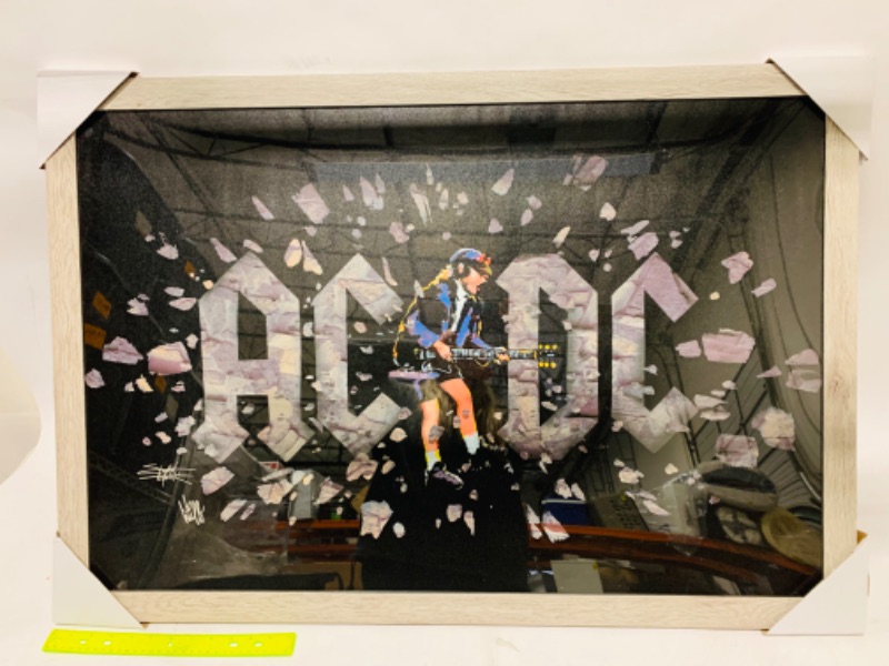 Photo 1 of 278893…xxlarge 39 x 27  framed giclee on canvas by Stephen Fishwick  AC/DC 