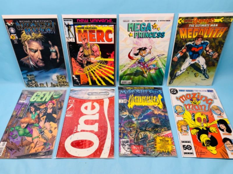 Photo 1 of 278913… 8 comics all number ones in plastic sleeves