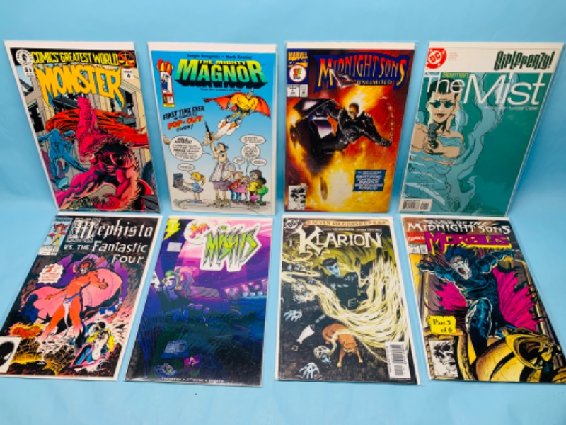 Photo 1 of 278914… 8 comics all number ones in plastic sleeves