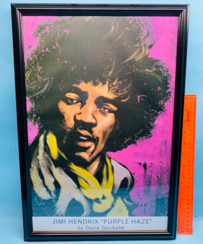 Photo 1 of 278918…19 x 13 framed Jimi Hendrix print  by David garibaldi 