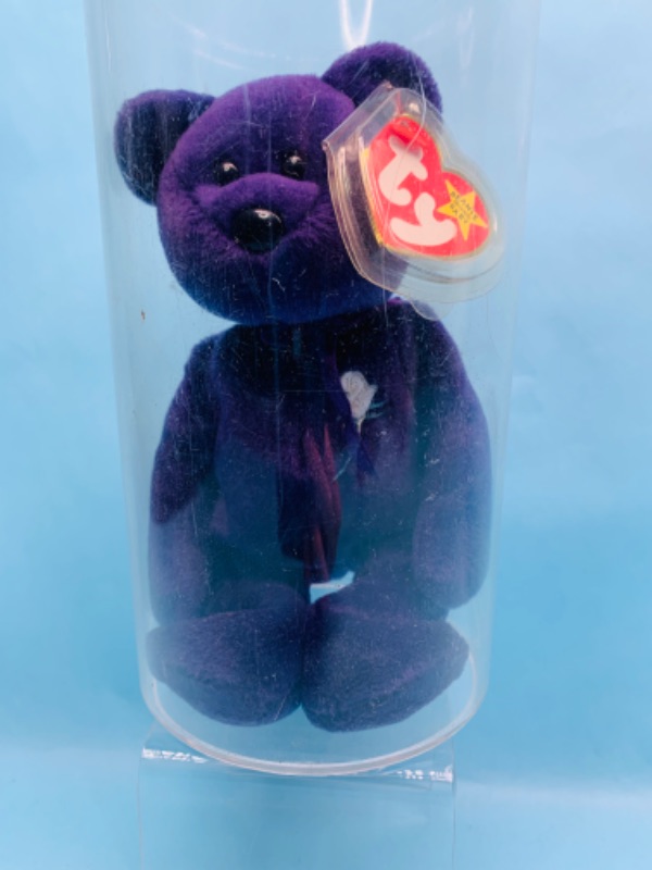 Photo 2 of 278923…1997 ty princess Diana purple beanie baby with display case